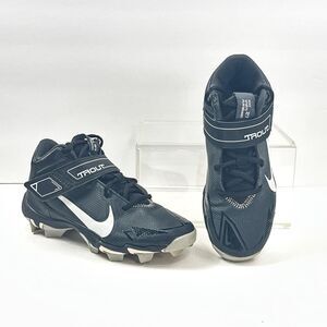 Nike Baseball Cleats Force Trout 8 Keystone Youth Shoes Kids 3Y Black White Mid